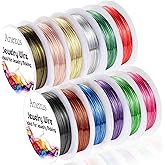 Anezus 12 Rolls Jewelry Wire Craft Wire Tarnish Resistant Beading Wire for Jewelry Making Supplies