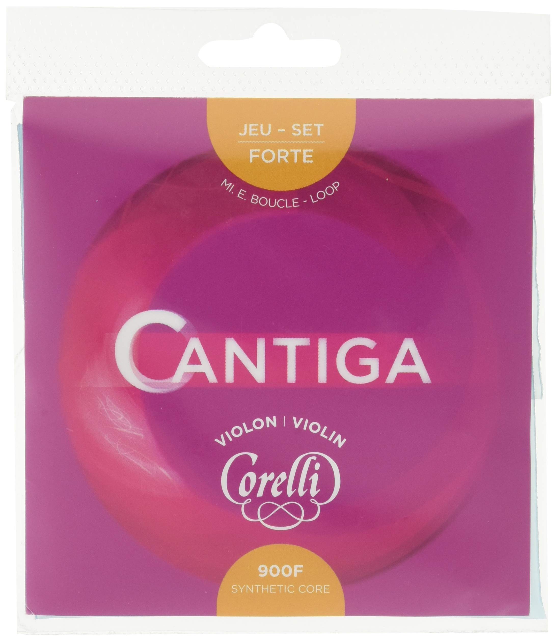 Corelli Violin strings Cantiga set with E loop end Forte 900F