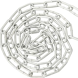 3m / 5m / 25m Stahlkette Meterware Langgliedrig verzinkt 2x22x8mm Gliedgröße – Länge wählbar (3 Meter)