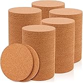 PINKXHY 200 PCS Cork Coaster Bulk for Drink Absorbent 4 Inches Tea or Coffee Coaster Set Round Heat Resistant Bar Cup Mat Reusable Table Blank Gift for DIY Craft Holiday Wedding Birthday Party Supply