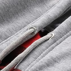 ZITY Men's Flannel Hoodie Shirts Casual Button Down
