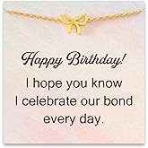 STORYJEWELLERY Birthday Gifts for Women, Bow Bracelet, Women's 30th, 40th, 50th, 60th, 70th Birthday Gift Ideas