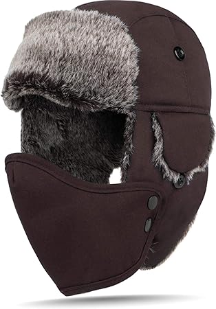 normani Fliegermütze Wintermütze Fellmütze Uschanka Russian Style [M-XL]