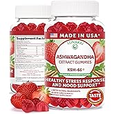 Lunakai USA Manufactured KSM-66 Ashwagandha Gummies for Women & Men – Daily Vegan Supplement for Stress, Mood & Sleep Support, 60ct