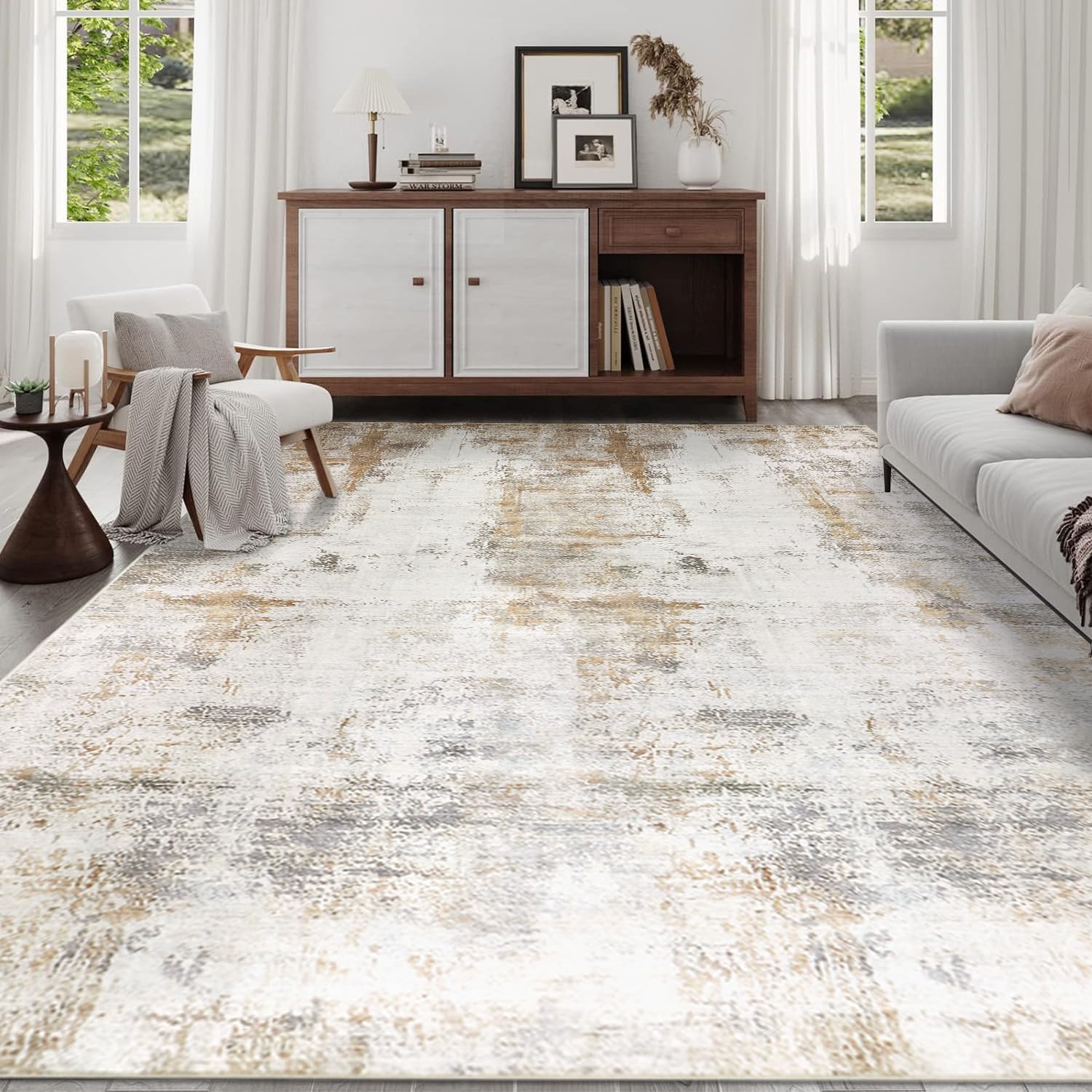 famibay 6x9 Area Rug Washable Rugs for Living Room