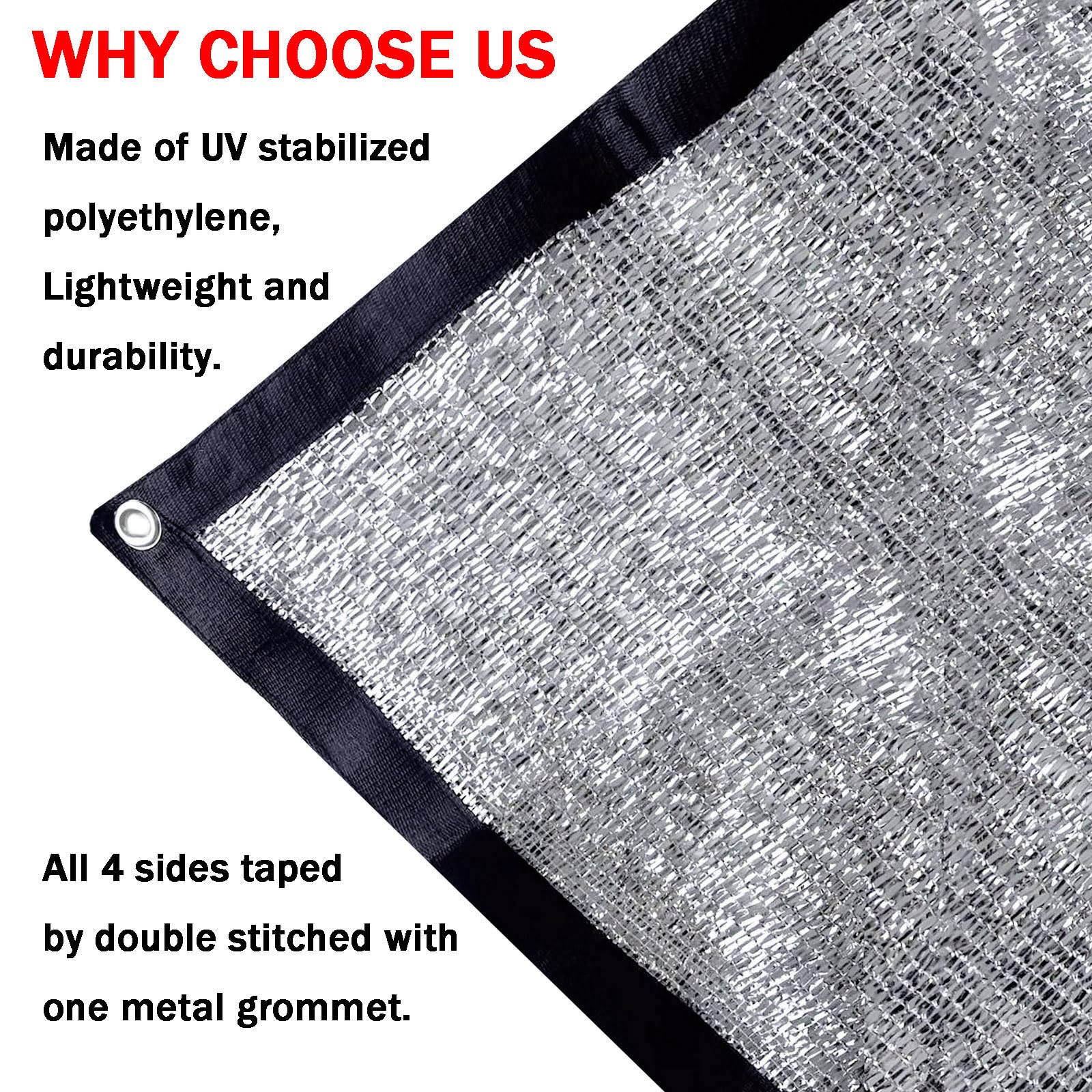 85 Shade Cloth With Grommets Mesh Sun Block Fabric Cover