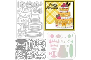 GLOBLELAND Tampon transparent en silicone pour la fabrication de cartes d'anniversaire - Matrices de découpe en métal pour gâ