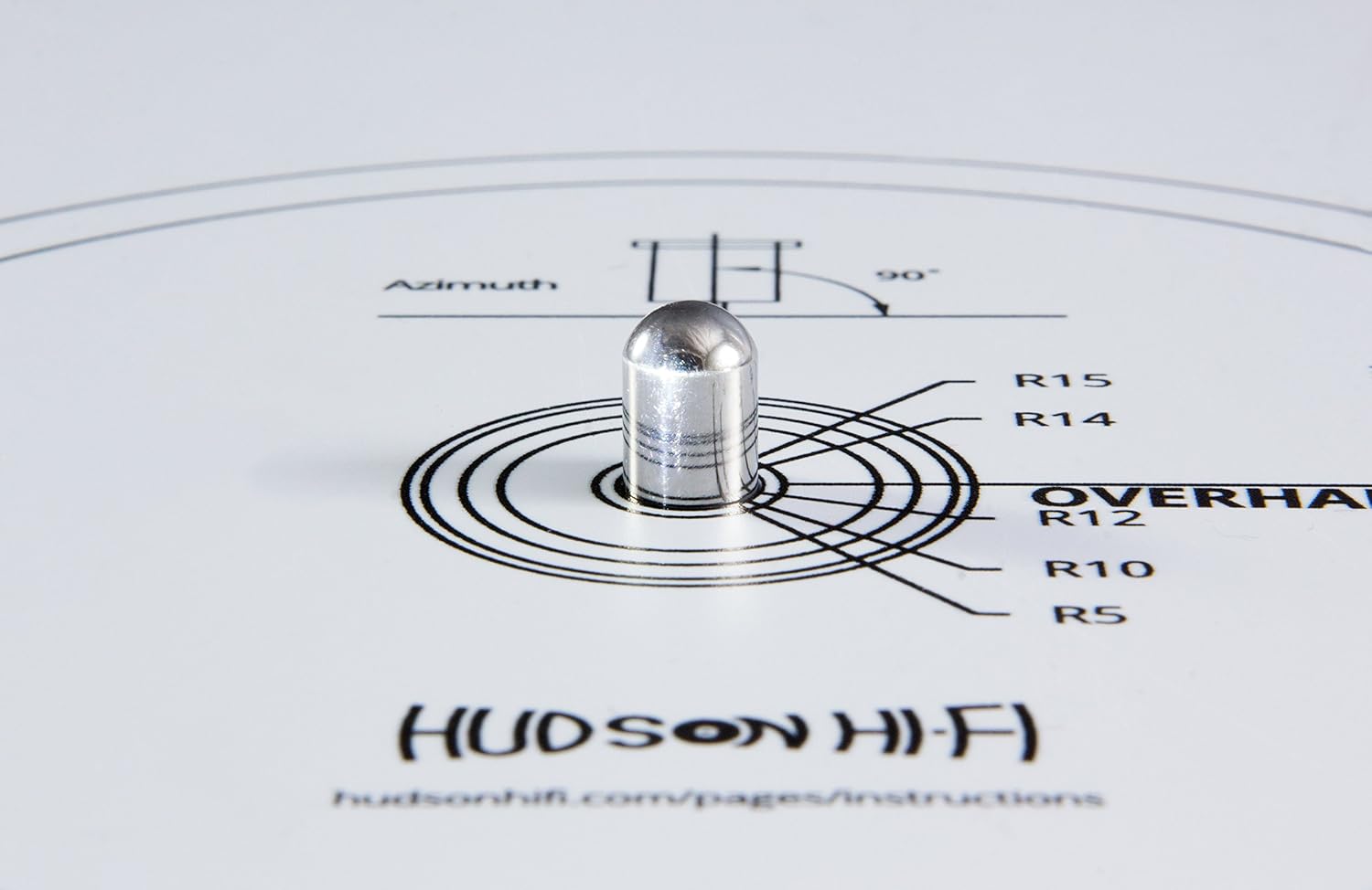 Hudson HiFi Turntable Cartridge Alignment Protractor Mat (SingleSided