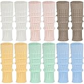 Sintege 6 Pairs Kawaii Leg Warmers Japanese Style Knitted Loose Socks Leg Warmers for Girls Women Lolita Costume School