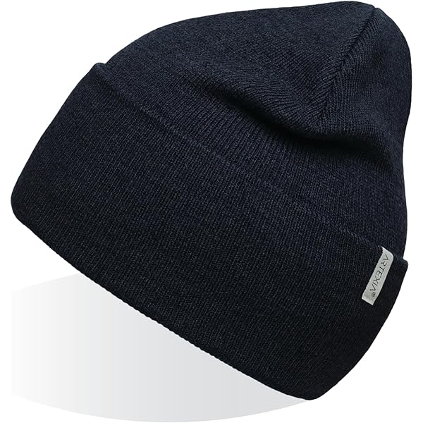 Men's Beanie Hats 3 Pack - Winter Thermal Fleece Lined, Thick Knit Skull Cap, Unisex, One Size Fits Most (50-60cm)