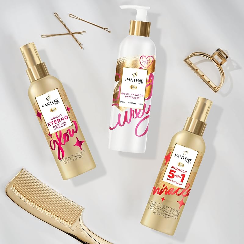 Pantene Pro-V Nutritivo & Creme Termoprotetor Motion Curl Styling com Óleo de Coco, 235 ml