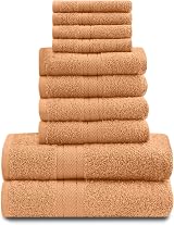 GC GAVENO CAVAILIA Towels Bale Set 10 Pc 100% Egyptian Cotton Peach