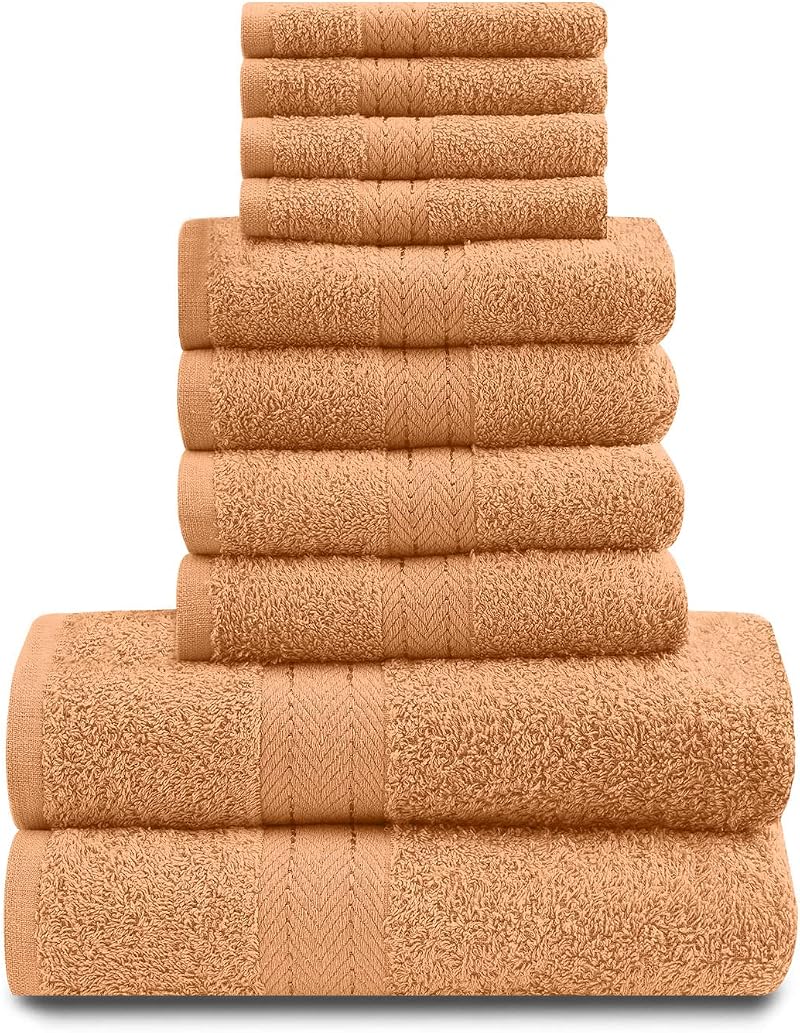 GC GAVENO CAVAILIA Towels Bale Set 10 Pc 100% Egyptian Cotton Peach