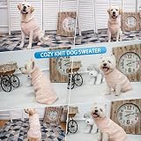 Mihachi Turtleneck Dog Sweater Winter Coat Cable Knit Leash Hole Assorted Colors view 7