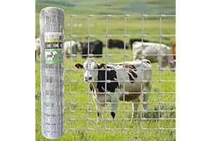 MYMAWZEY Farm Fence, 5ft x 164ft Heavy Zinc Coating Cattle Fencing Deer Fence, Hog Goat Fencing for Yard Garden and Field Mountain Forest