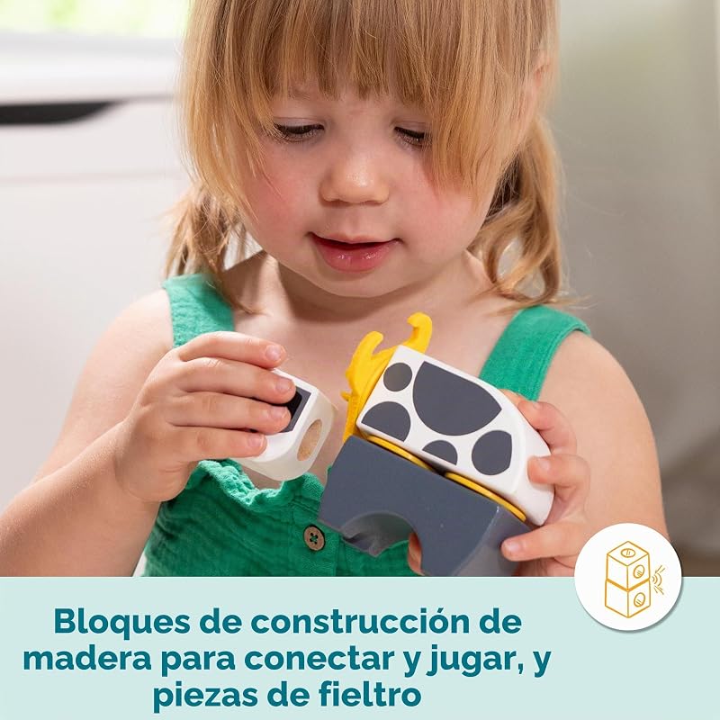 - Kit de Brincar da Quinta: Blocos de Construção de Animais de Brincar de Madeira para Crianças, 56 Peças - 6074894 - Brinquedos Infantis 2 anos + - Presente de Rapaz 2 anos + - Montessori - Certificados FSC