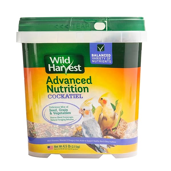 WILD HARVEST WH-83541 WILD HARVEST ADVANCED NUTRITION DIET FOR COCKATIELS, 4.5-POUND