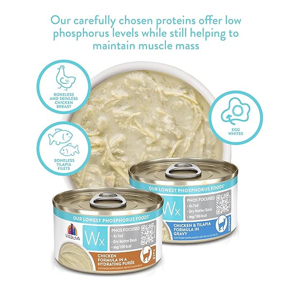 WERUVA WX PHOS FOCUSED NATURAL WET CAT FOOD, OUR LOWEST PHOSPHORUS FORMULAS