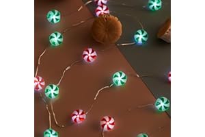MIYA LIFE Christmas Sweet Candy LED 10FT & 40 LEDs Fairy String Lights with Remote for Bedroom Wedding Parties Thanksgiving I