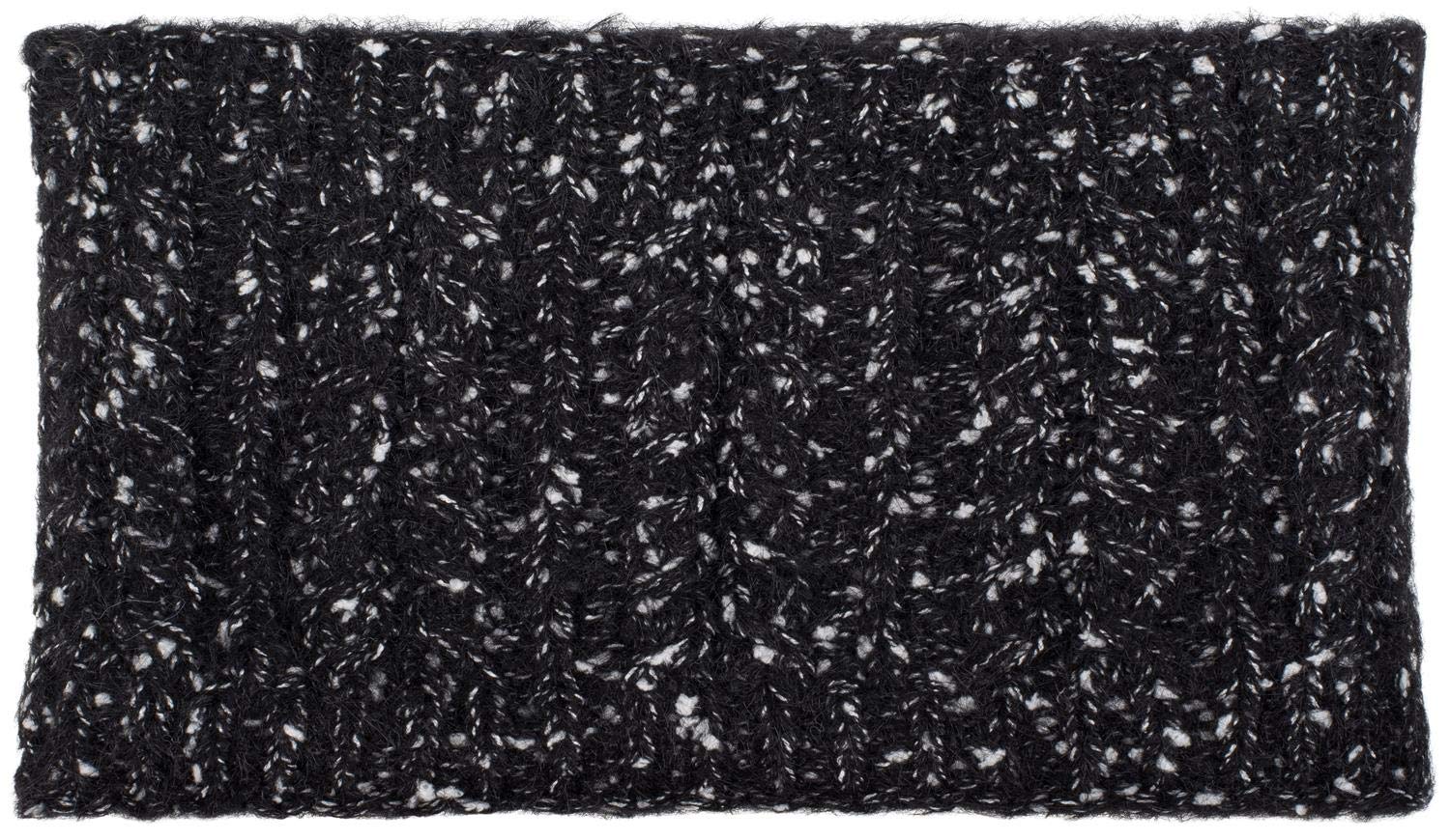 styleBREAKER women wide multifunctional knit headband with plait pattern, fleece lining, tube scarf, headband 04026030, color:Black