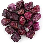 CRYSTALINES (8-10pcs) Wholesale Natural Raw Ruby Gemstone, Wicca & Reiki Healing Crystal, Rough Unpolished Stone, Bulk Loose Supplies, DIY Jewelry Making, July Birthstone, Gem Collection