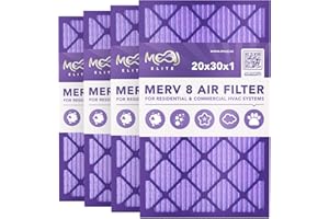 20x30x1 Air Filter (4-PACK) | MERV 8 | MOAJ Advanced Dust Defense | BASED IN USA | Quality Pleated Replacement Air Filters for AC & Furnace Applications | Actual Dimensions: 19.7" x 29.7" x 0.75" (in)