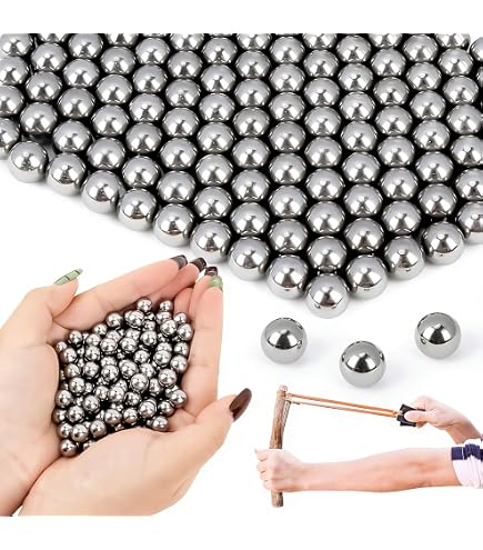 Lot De 200 Billes En Acier AASHOPPERS – 3,17 Mm (1/8″), Munitions Pour Catapulte Et Roulements Skateboard