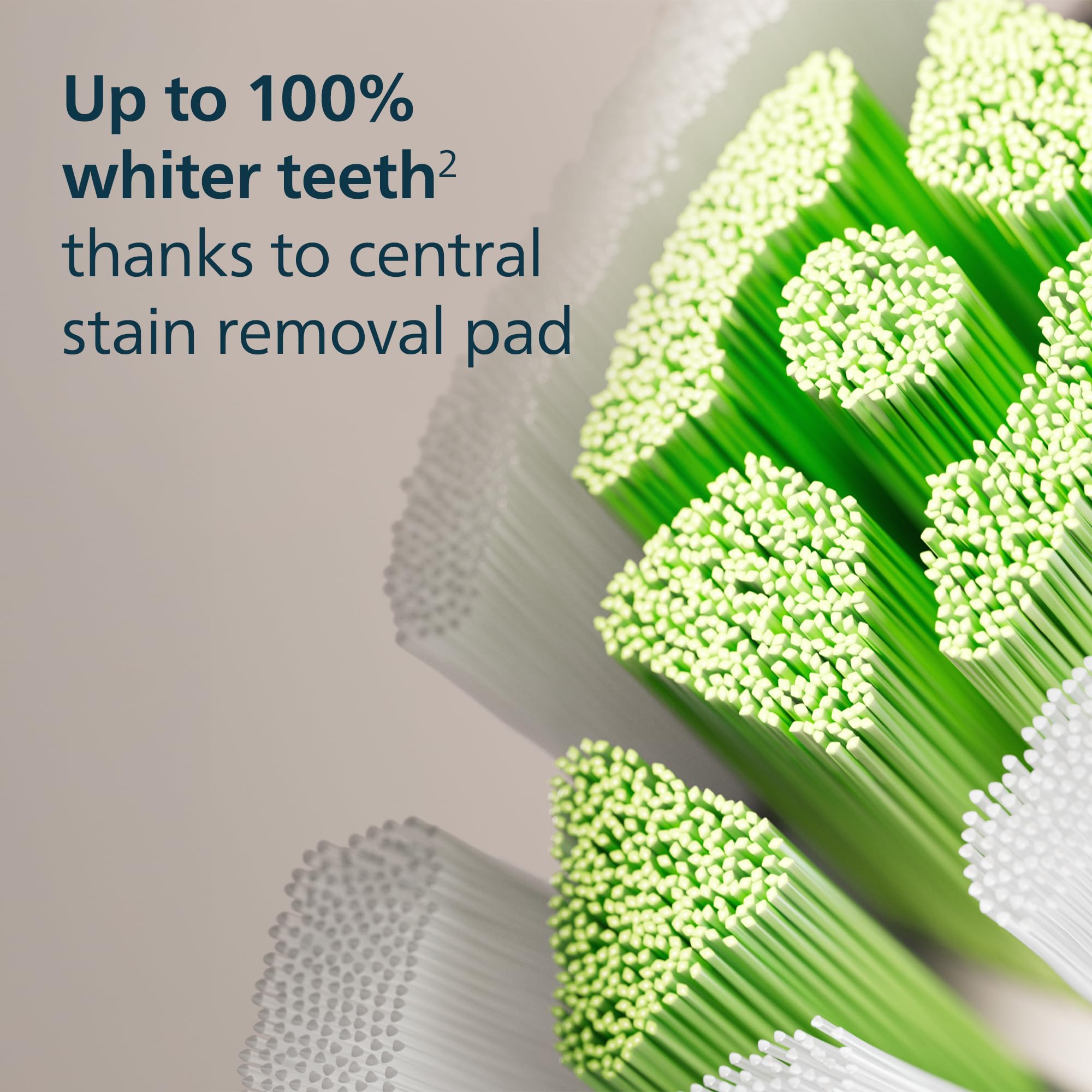 Philips Sonicare W DiamondClean - Genuine Replacement Electric Toothbrush Heads, White, 4 Pack One Year Supply, HX6064/65