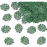 DICOSMETIC Tropical Leaf Charms Green Palm Leaves Charms Small Plant Pendant Alloy Baking Painted Pendants Leaf Minimalist Style Monstera Leaf Charms for Necklace Jewelry Making