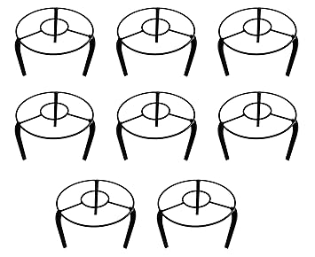 ORCHID ENGINEERS Iron Indoor/Outdoor Flower Pot/Plant Stand(Black, Pack of 8)