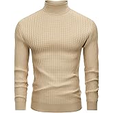 Lion Nardo Men's Turtleneck Sweater Slim Fit Turtle Neck Sweater for Men Long Sleeve Pullover Sweater Thermal Sweater