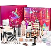 Qinline Makeup Beauty Advent Calendar 2025, 24 Days Christmas Countdown Calendar for Adults Women & Teen Girls - Cosmetic Advent Full Face Make Up Calendar Kit Xmas Gift Set for Wife Mom Friend Girlfriends