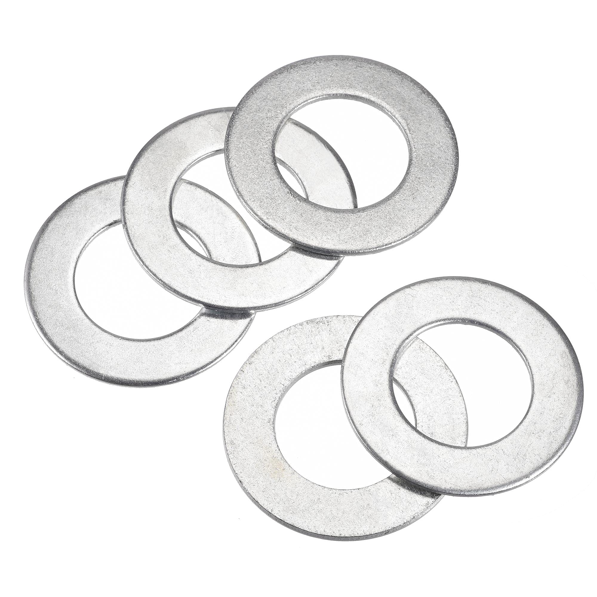 sourcing map 70mm x 40mm x 3mm Carbon Steel Flat Washer for Screw Bolt 5Pcs