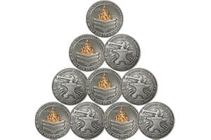 CHURYUML 10Pcs Dumpster Fire Coin Set Hilarious Medallion for Staff Appreciation Gifts Funny Office Gifts for Colleagues Goin