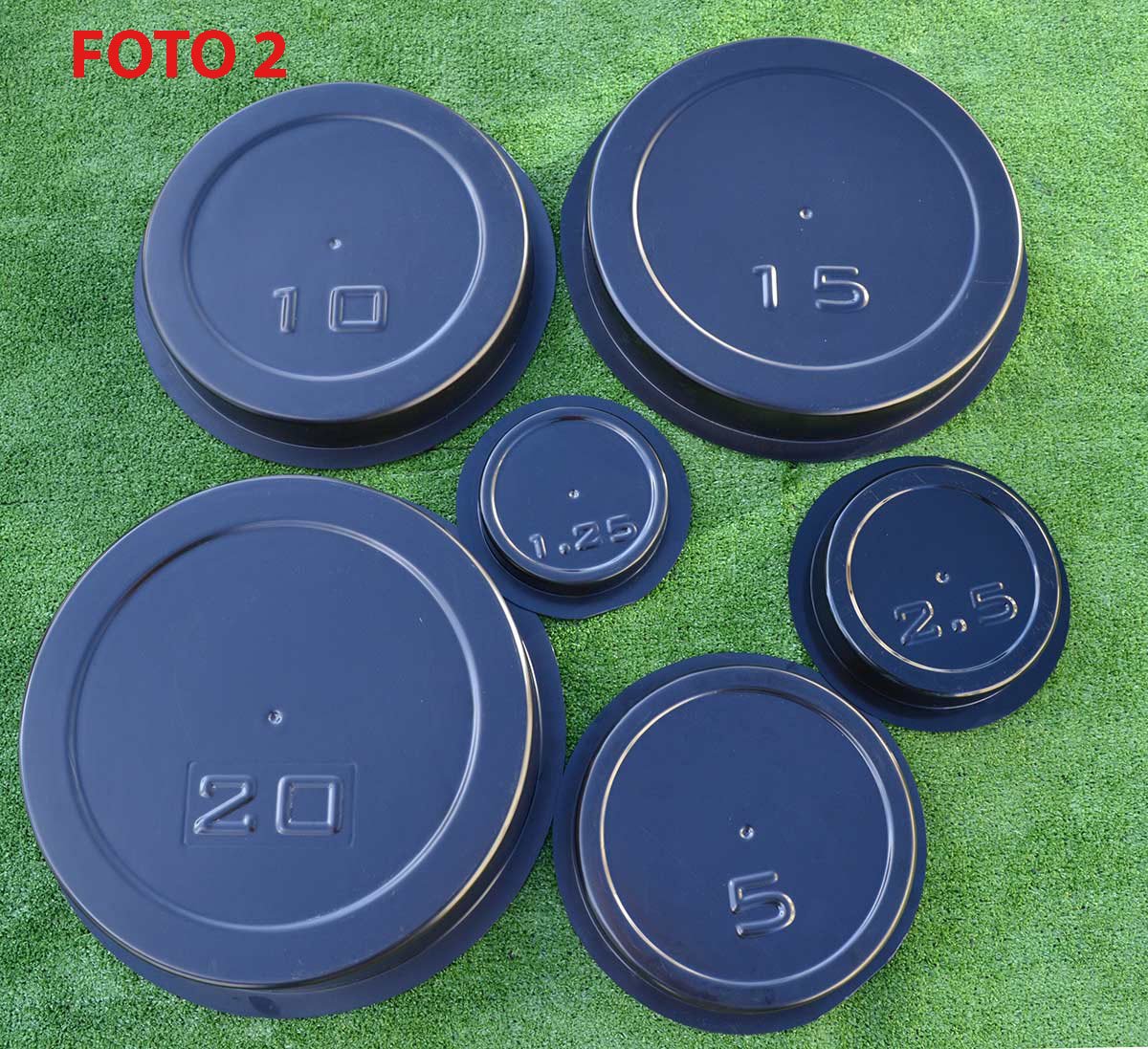 Betonex Set 6 pcs MOLDS Casting Concrete Weight Plates Barbell Discs