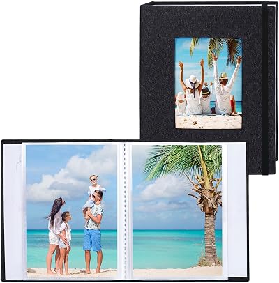 Vienrose Small Photo Albums 6x4 2 Pack Linen Cover 26-Page Holds 52 Pics