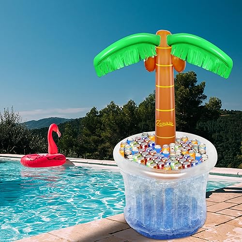 Inflatable Palm Floating Pool Cooler Amazon Palm Tree Inflatable