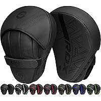 RDX Boxing Pads Curved Focus Mitts, Maya Hide Leather Kara Hook and jab Training Pads, Adjustable Strap Ventilated, MMA Muay