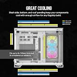 CORSAIR iCUE LINK 2500X RGB Small-Tower mATX Case White Dual Chamber view 6