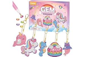 CTOIOTC Arts and Crafts for Kids Ages 8-12 - 5D Gem Art Painting Kits for Kids - Create Your Own Gem Keychains by Number DIY Craft Gifts for Girls Boys Ages 6-8 8-10 10-12