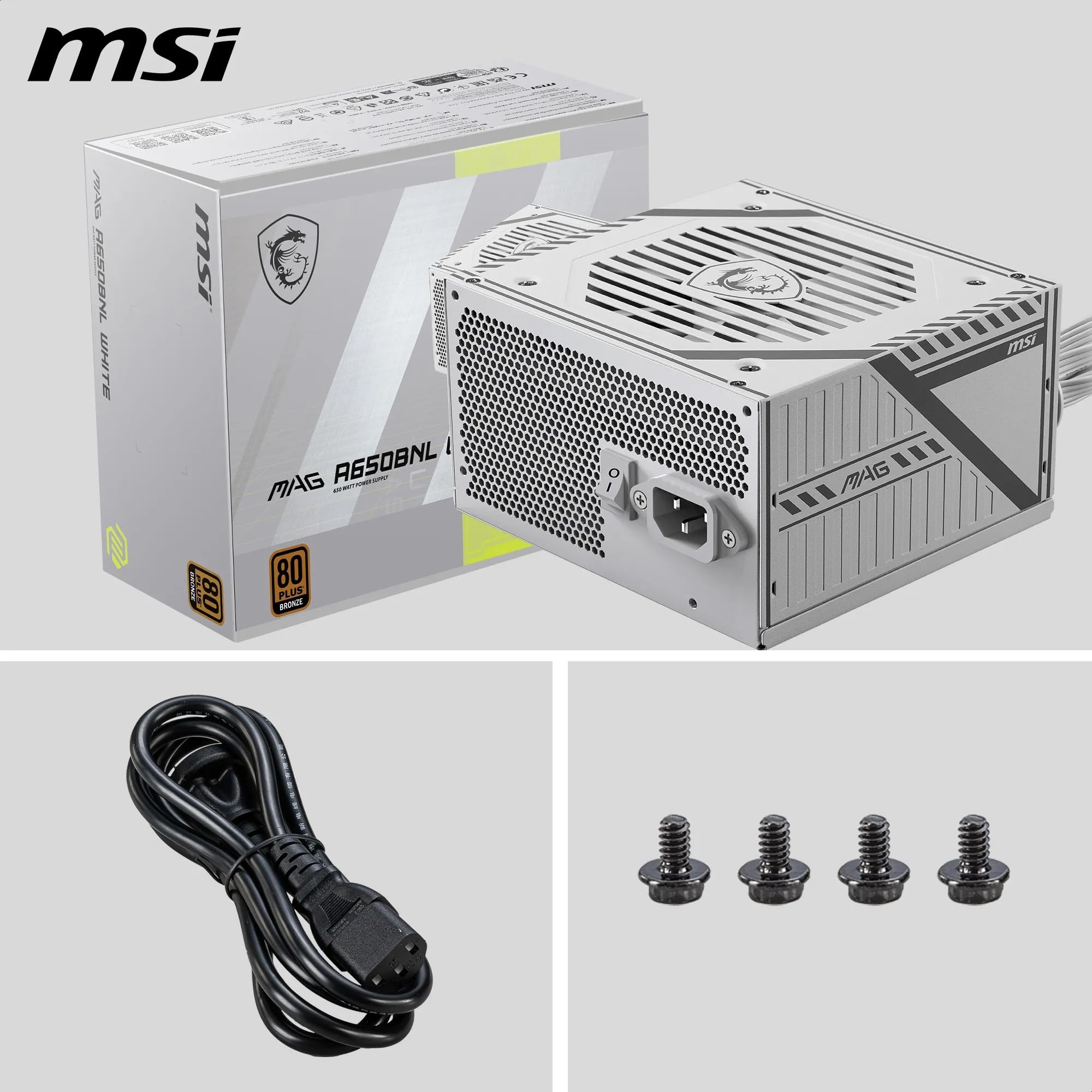 Msi Mag A650Bnl Power Supply Unit, 650W, 80 Plus Bronze, Atx Psu - View 7