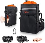Lanktoo Dog Treat Pouch Bag with Poop Bag Holder Waterproof Nylon Adjustable view 1
