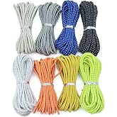 ZHFMLY 2.5mm Assorted Reflective Elastic Cord 120ft Round Bungee String | 0.1'' Sturdy stretch bungee shock cord with Glow-in-Dark Ideal for beaded bracelets,shoelaces,sewing and DIY jewelry making