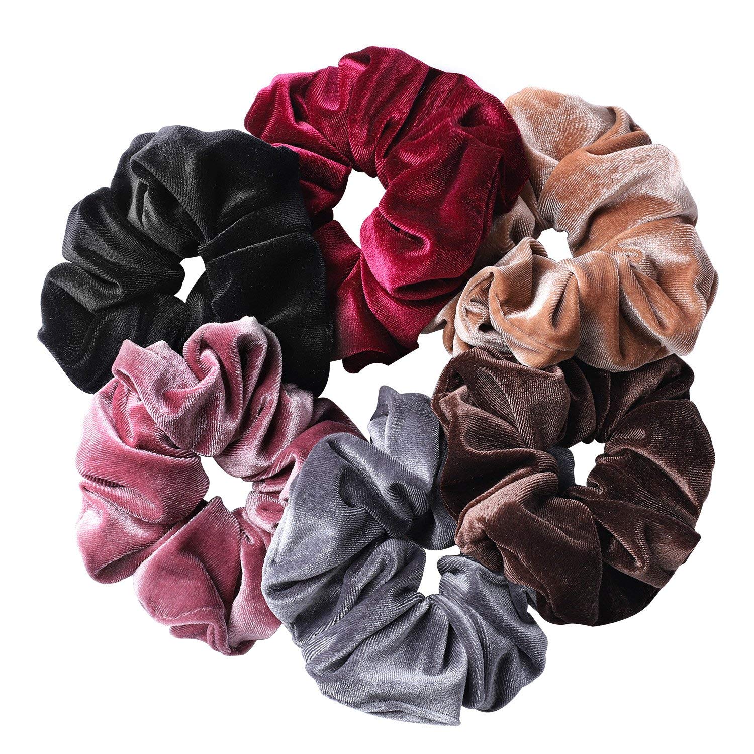 whaline 12 pieces hair scrunchies velvet elastics