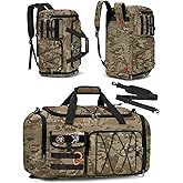 SDYSM Gym Bag for Men 45L Sports Duffel Bags 3-in-1 Travel Duffel Bag with Shoe Compartment, Gym Workout Backpack Carry On Weekender Bag Overnight Bag for Travel, KhakiCamouf