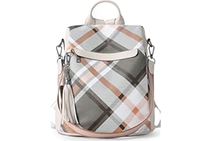 Telena Backpack Purse for Women, PU Leather Anti Theft Travel Purse Shoulder Bags with Tassel