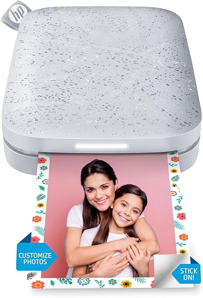 HP Sprocket 2x3 Instant Photo Printer Bluetooth iOS Android White