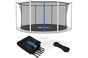ULTRAPOWER SPORTS Trampoline Net Replacement 12 14 15 FT Trampoline Safety Net for Round Frame Trampoline Enclosure Net for 6 8 Straight Poles Trampoline Weather Resistant UV Resistant (Net Only Poles Not Included)