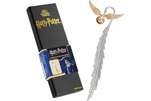 Harry Potter Metal Bookmark with Hanging Charm Golden Snitch Hogwarts Reading Gifts Book Lovers Gift Box (Golden Snitch)