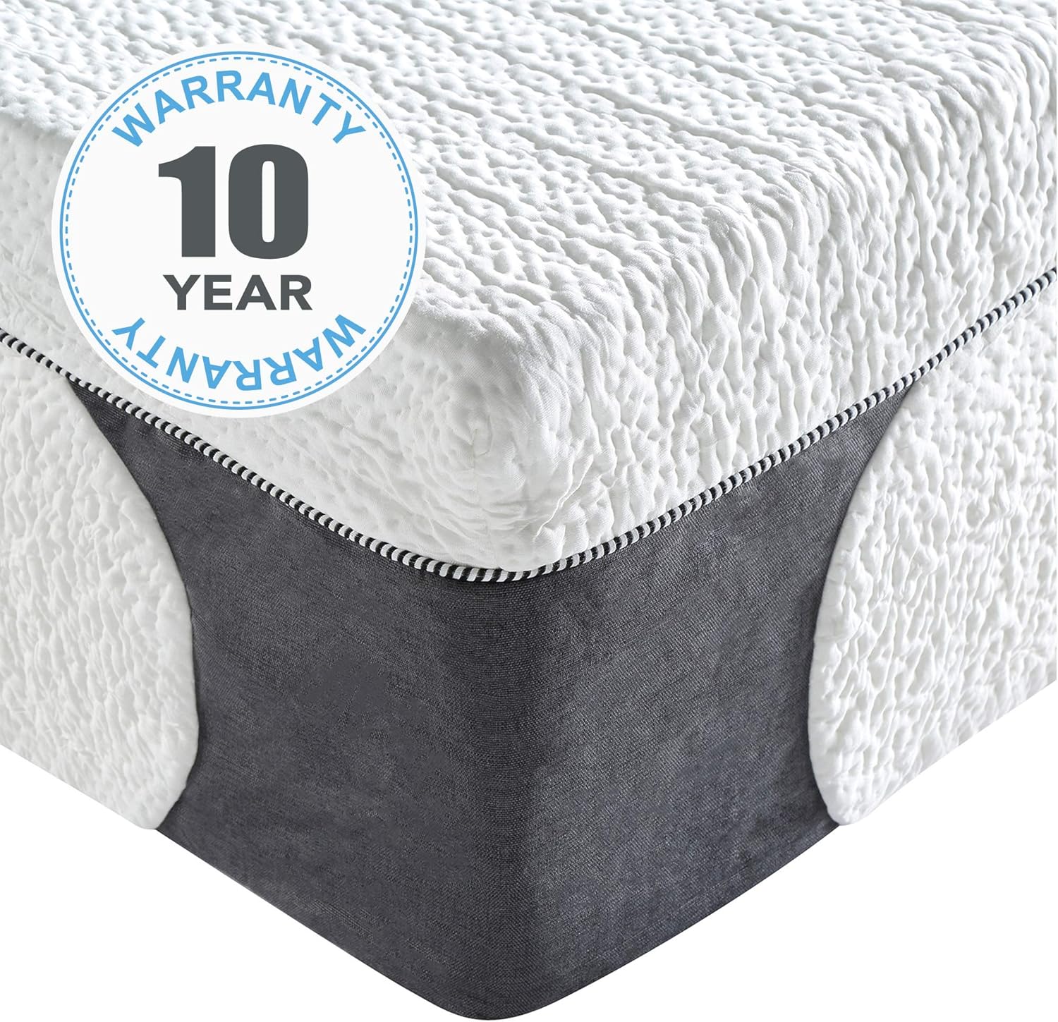 Classic Brands Cool Gel 1.0 Ultimate Gel Memory Foam 14-Inch Mattress with BONUS 2 Pillows , King, White: Furniture & Decor
